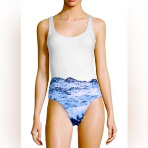 Onia one piece Kelly swimsuit wave print